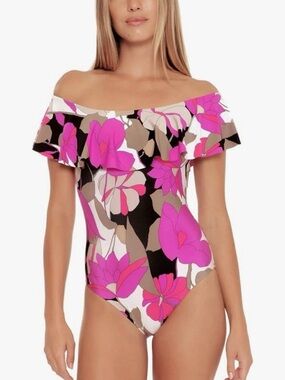 Trina Turk Lynx swimsuit size 8 EUC